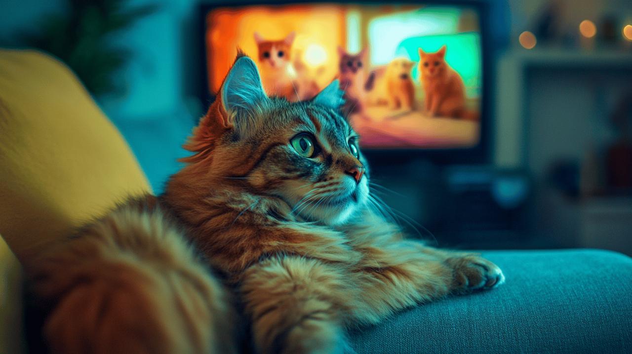 Lire la suite à propos de l’article Les chats et les écrans : Peuvent-ils regarder la télévision ? Découvrez l’impact sur leur vision
