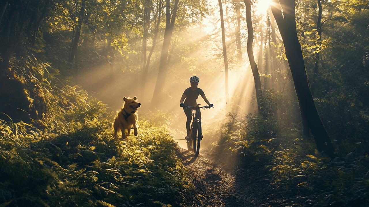 Lire la suite à propos de l’article Les essentiels pour bien débuter le cani-VTT avec votre chien